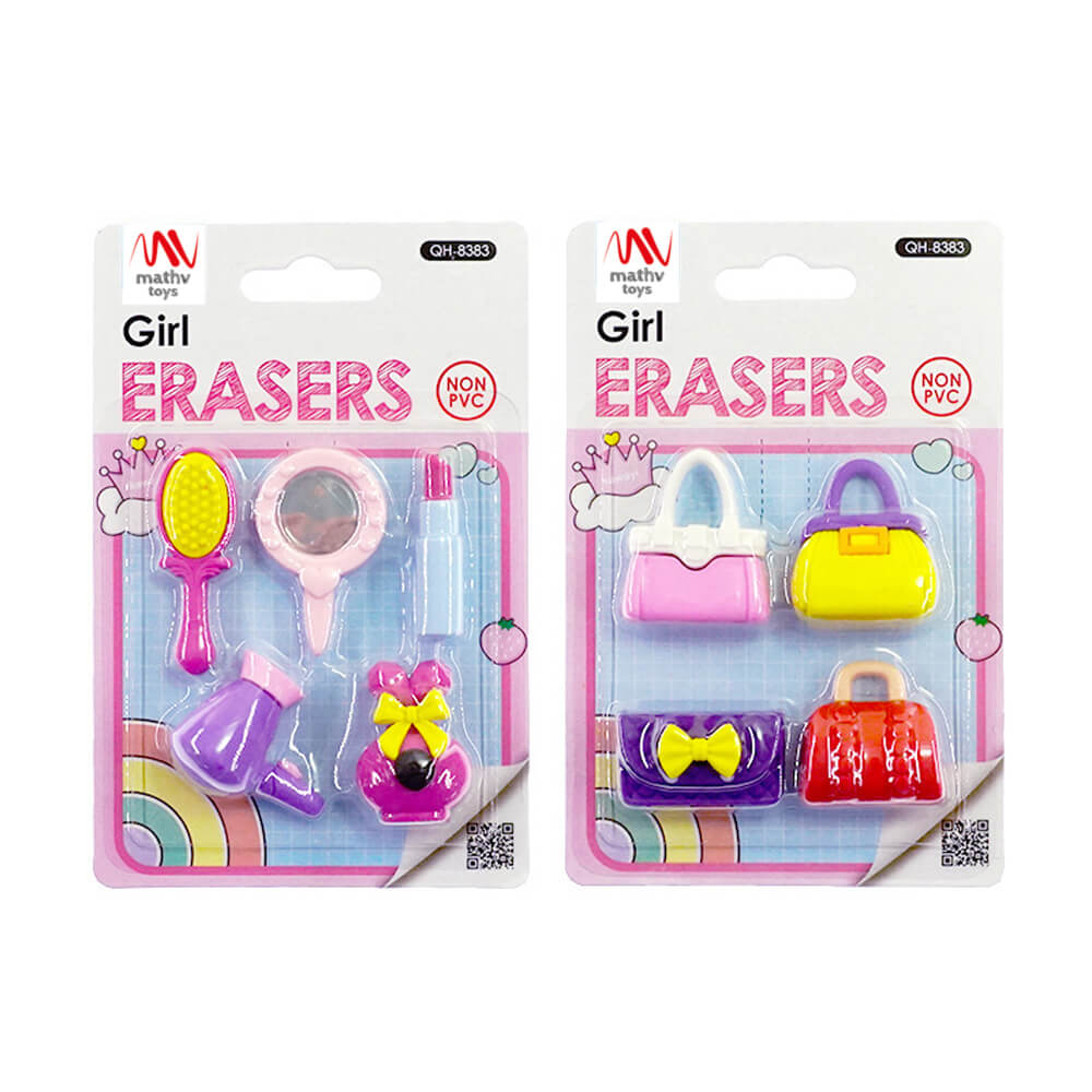 Fancy Eraser Set: Girl Going Out