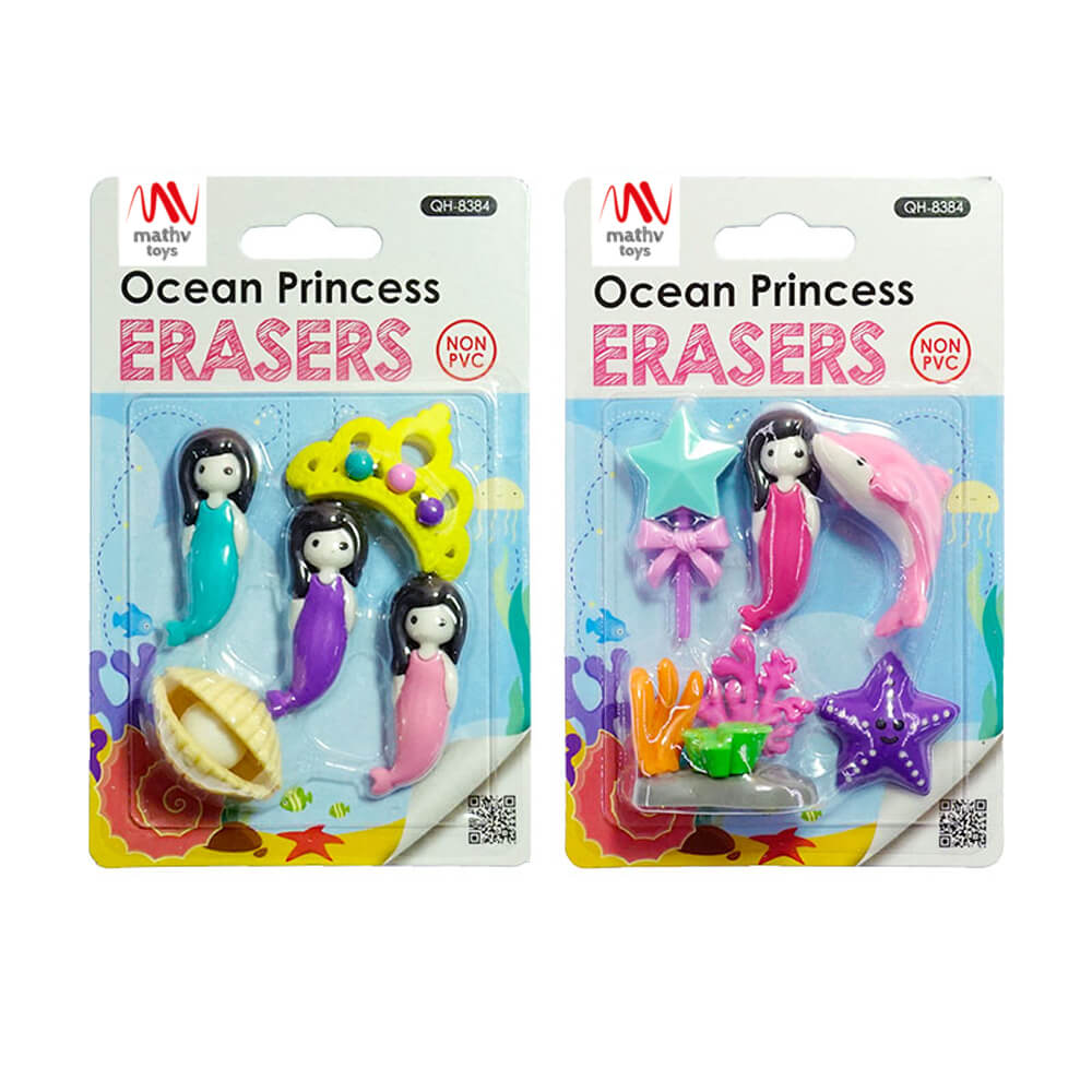 Fancy Eraser Set: Ocean Princess