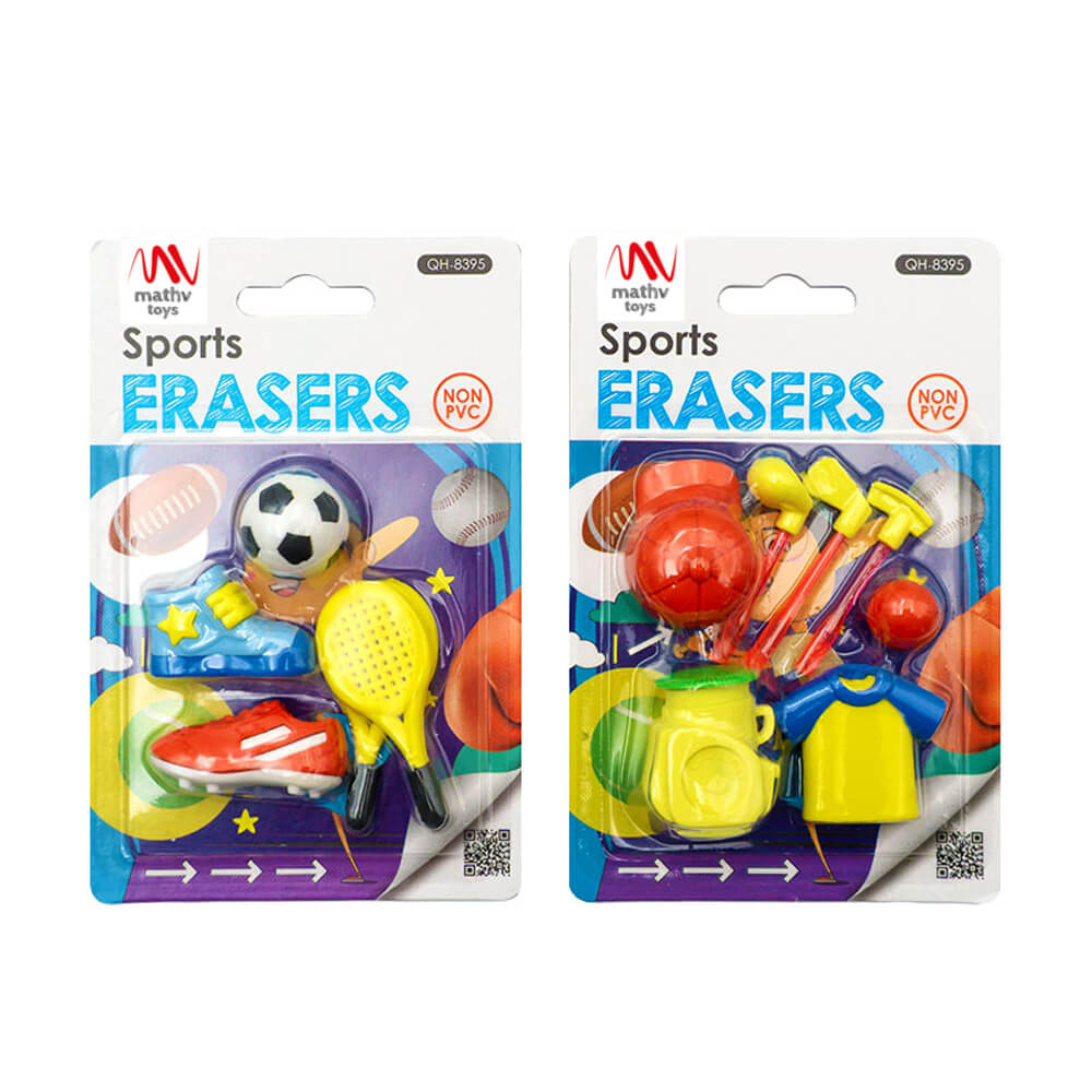 Fancy Eraser Set: Sports