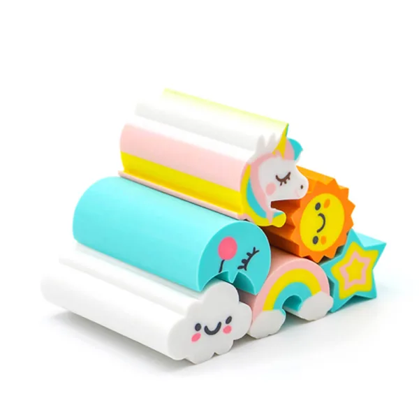 Fancy Eraser Set: Romantic Sky Unicorns - Image 2