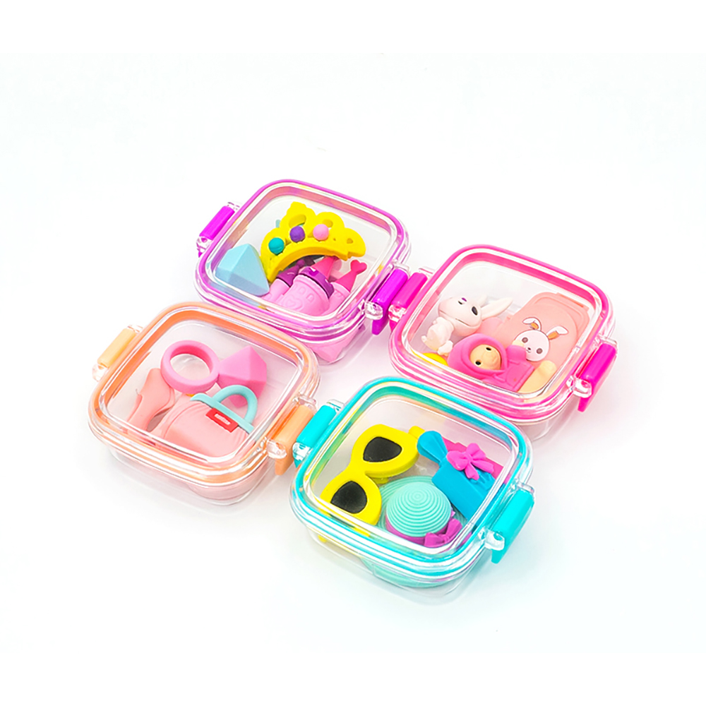 Fancy Erasers in Lunchbox: Girl