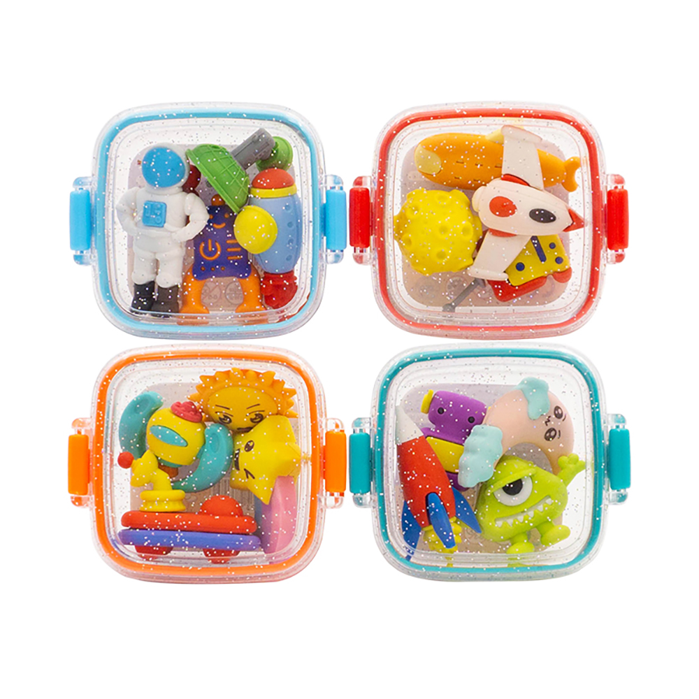 Fancy Erasers in Lunchbox: Space