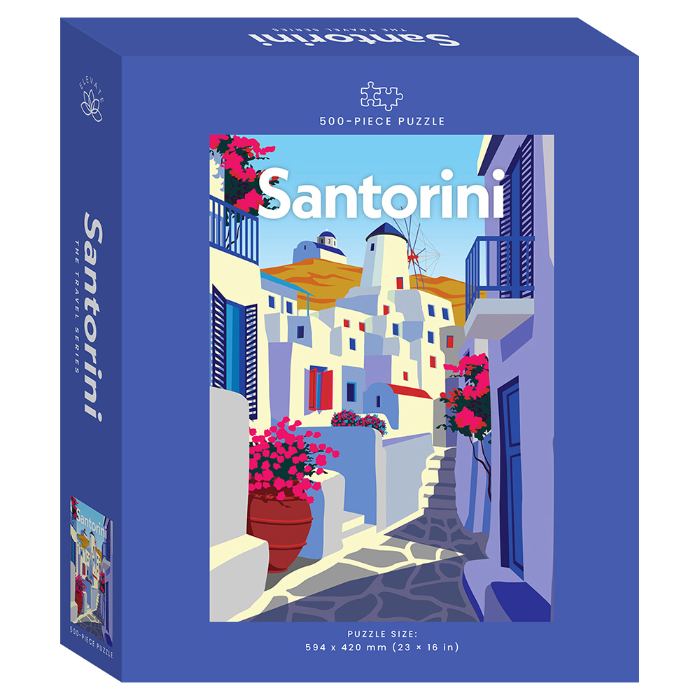 Elevate Travel Poster Jigsaws: Santorini ( 500pc)