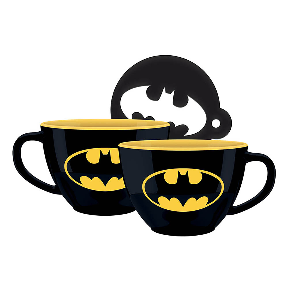 Batman (Symbol) Cappuccino Mug And Stencil