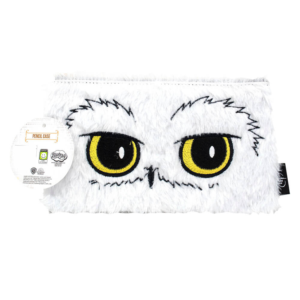 Harry Potter Hedwig plush flat pencil case - Fur Backed