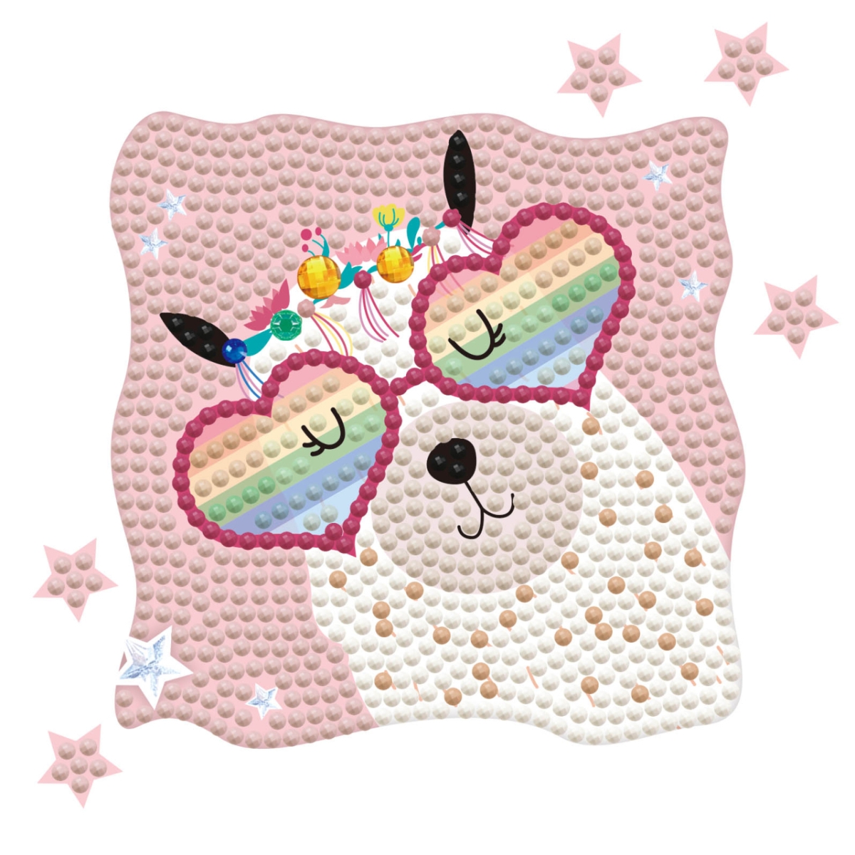 Llama Rainbow Standing Card