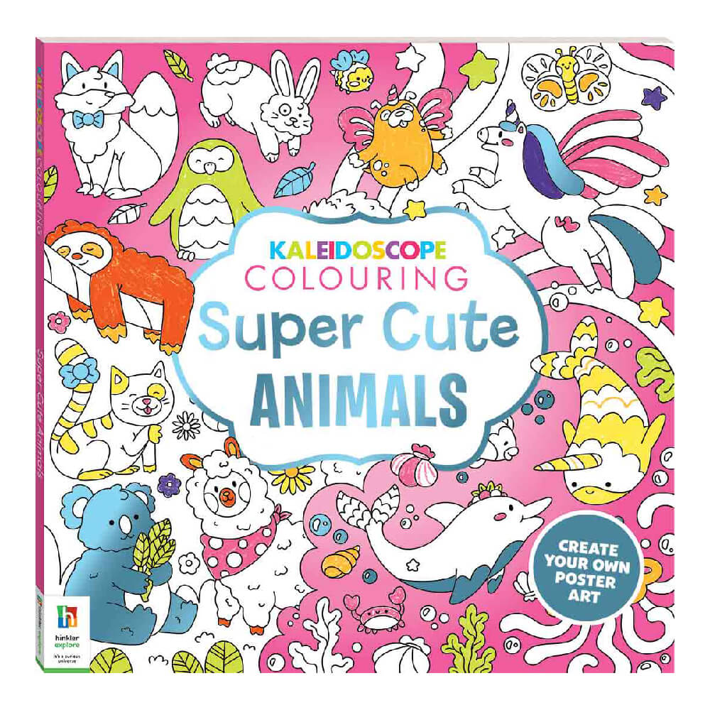 Kaleidoscope Square Colouring Books: Super Cute Animals