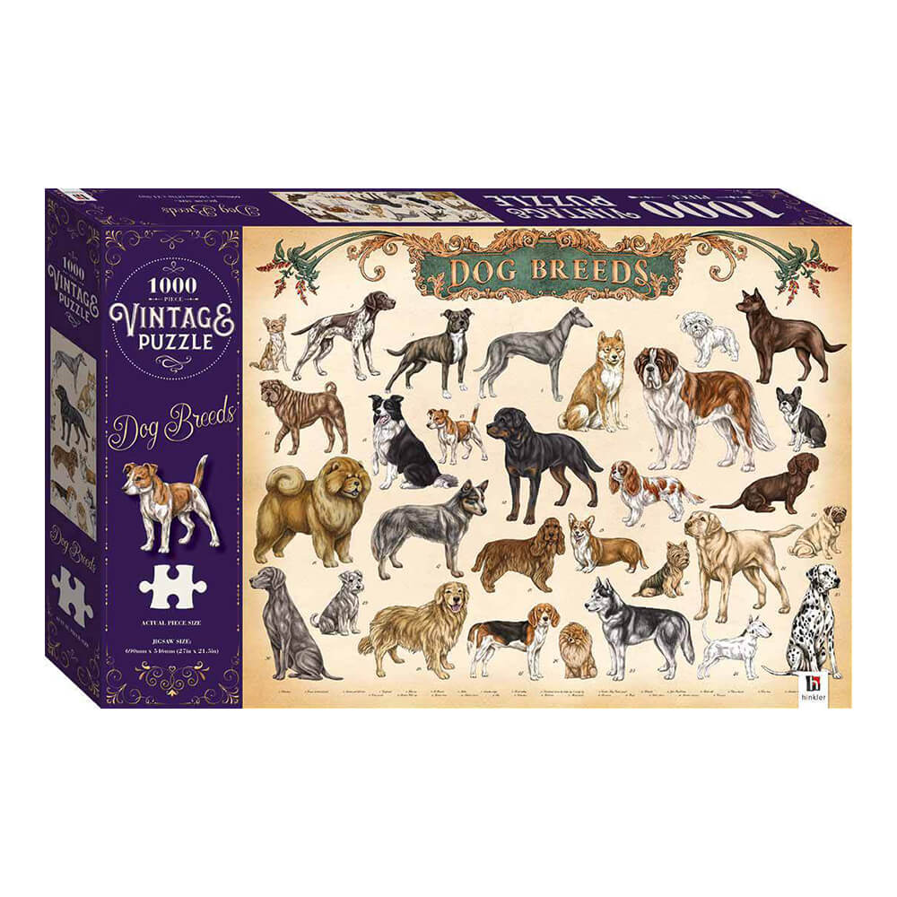 Vintage Classic Jigsaw: Dog Breeds