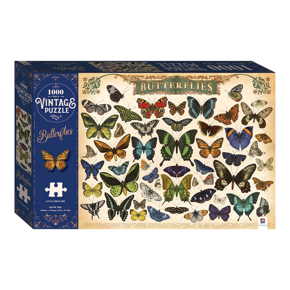 Vintage Classic Piece Jigsaw: Butterflies