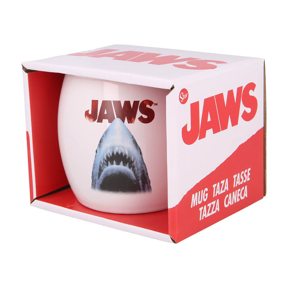 Jaws Young Adult Ceramic Globe Mug 13 oz in Gift Box